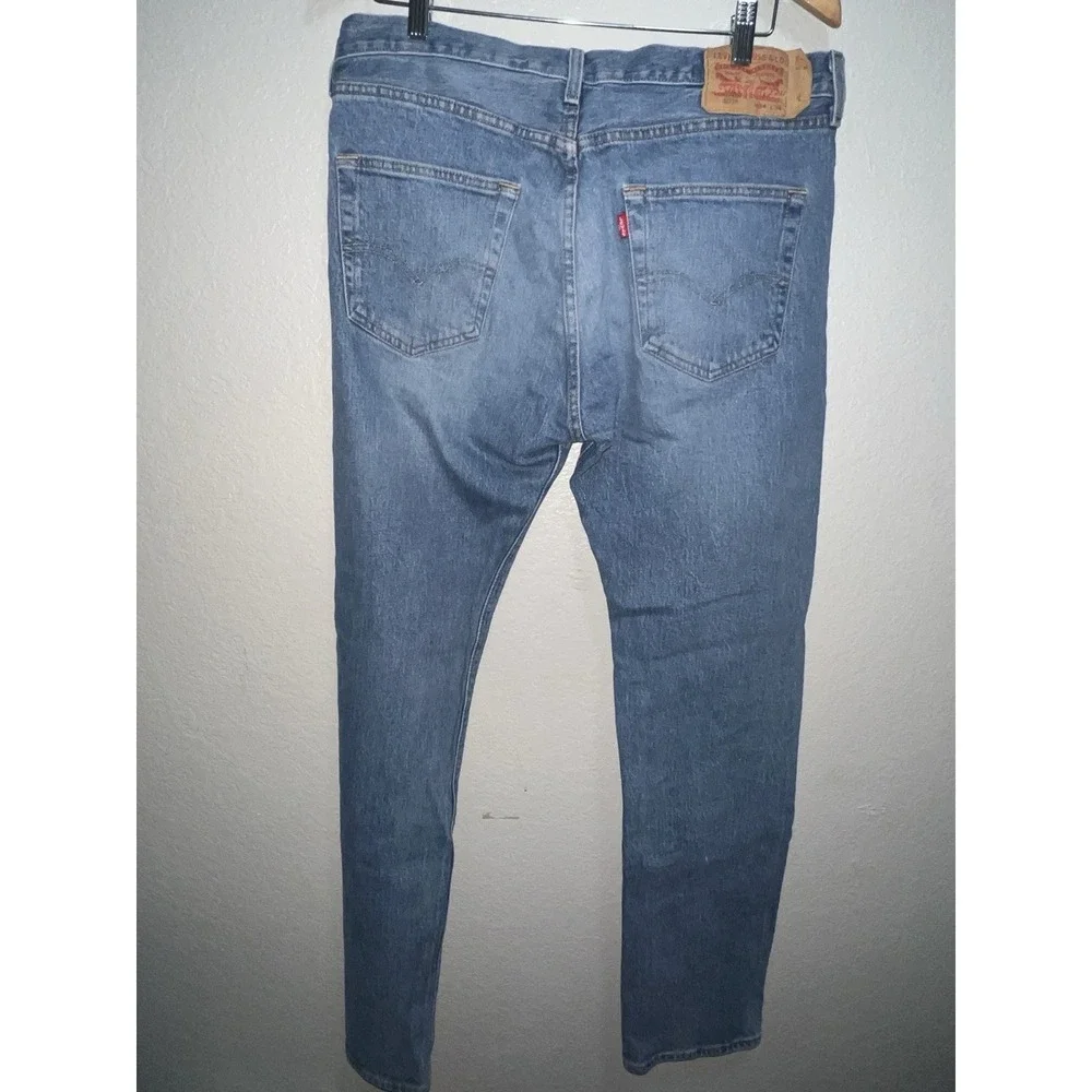 Levis 501 Original Fit Mens Blue Denim Jeans 34x34 Button Fly Straight Leg 06/04